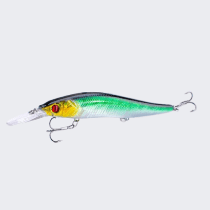 3D Eyes Minnow Hard Bait with 3 Fishing Hooks